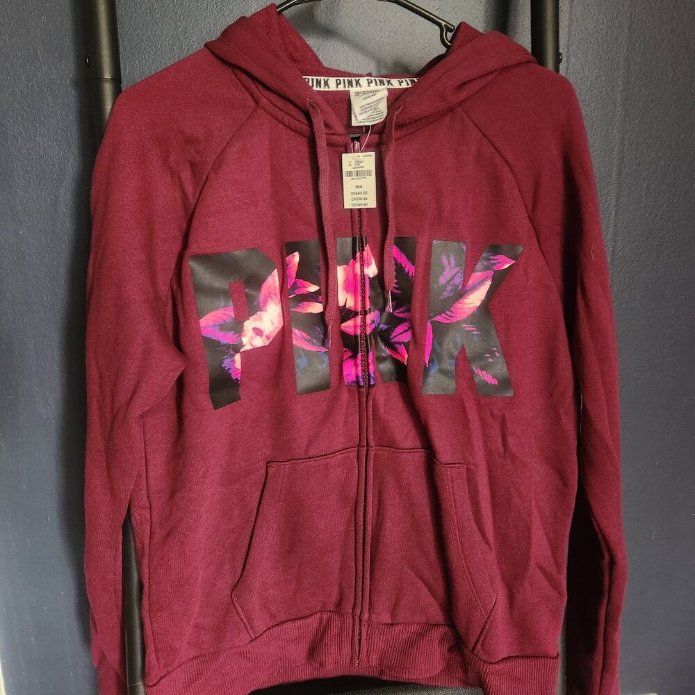 Pink Victoria's Secret Zip Up Sweater